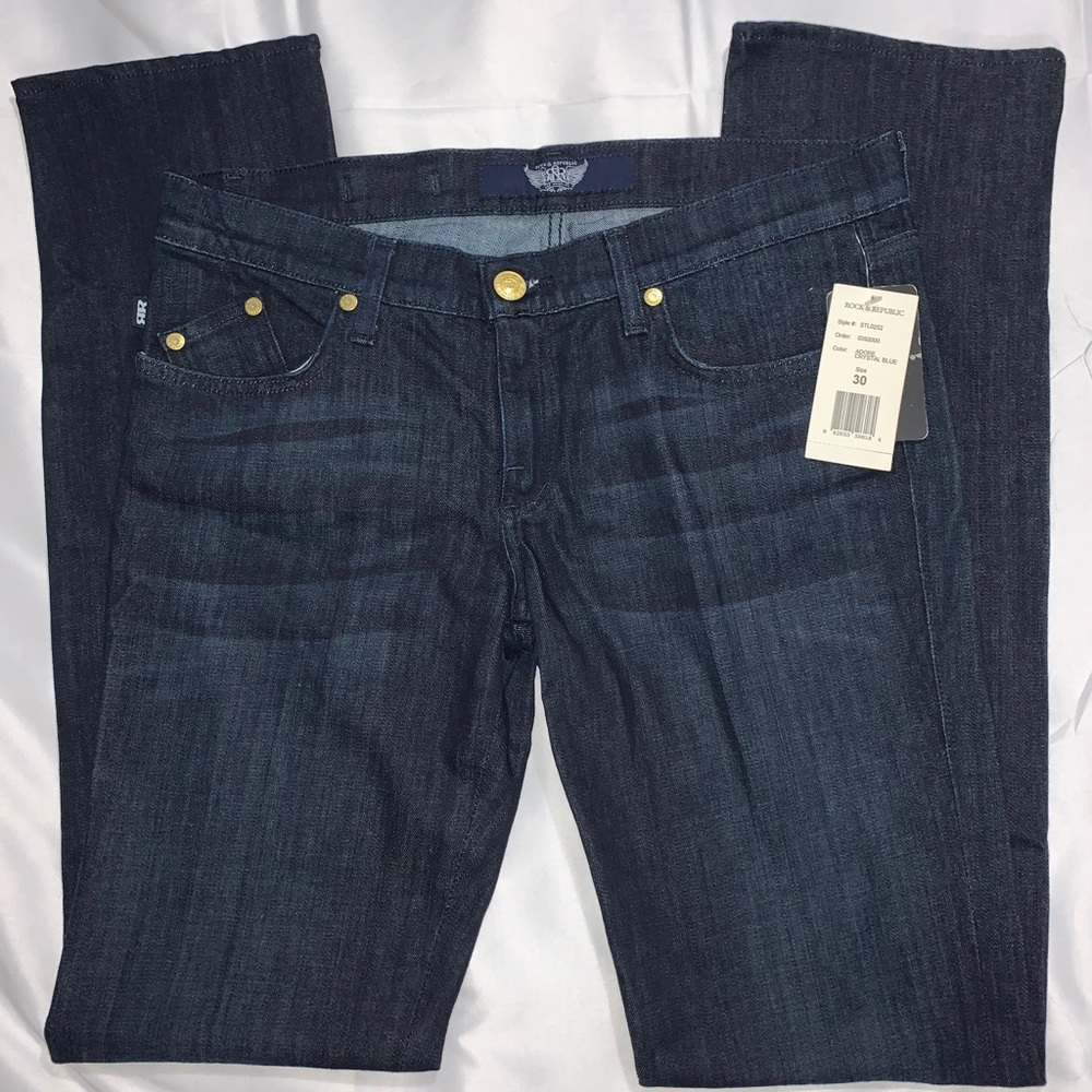 ROCK & REPUBLIC, STELLA, Lowrise Straight Jeans